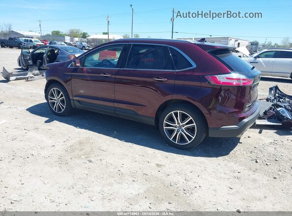 2FMPK4K95LBA40438 2020 FORD EDGE Burgundy Rear left