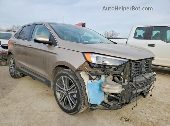 2FMPK4K95LBB56819 2020 FORD EDGE Золотой Передняя правая четверть