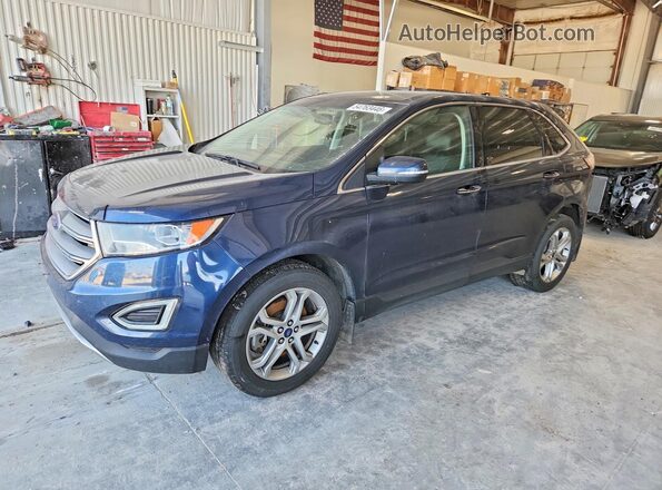 2FMPK4K96HBB11606 2017 FORD EDGE Blue წინა მარცხენა ხედი სამი მეოთხედიდან