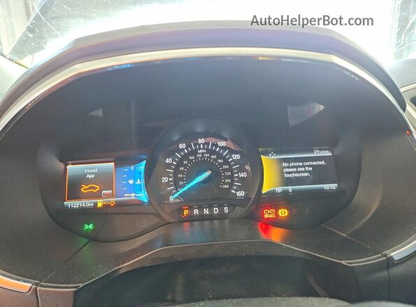 2FMPK4K96HBB11606 2017 FORD EDGE Blue ხელსაწყოთა პანელის ხედი