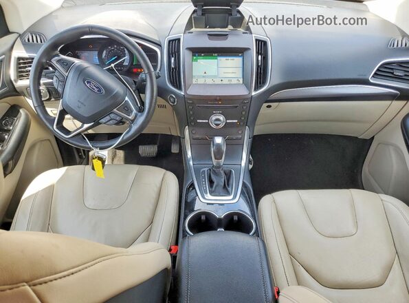 2FMPK4K96HBC12984 2017 FORD EDGE Белый Вид панели приборов