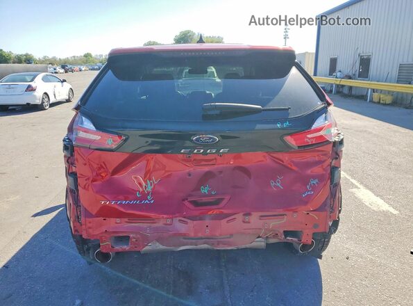 2FMPK4K96NBA41942 2022 FORD EDGE Red Widok z tyłu