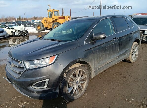 2FMPK4K97GBB72932 2016 FORD EDGE Серый Передняя левая четверть