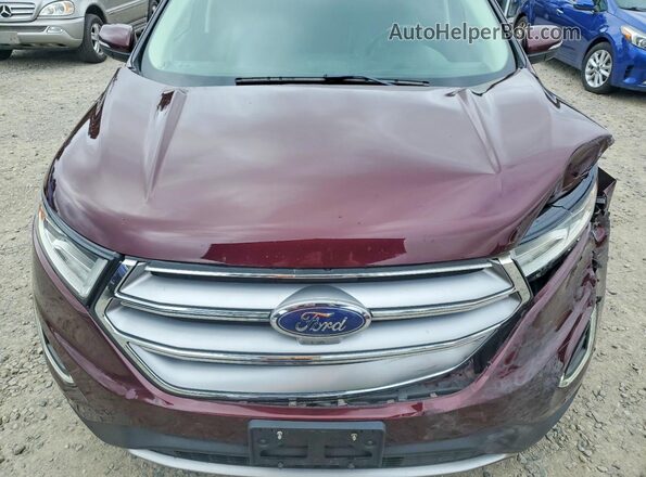 2FMPK4K97HBC12413 2017 FORD EDGE Maroon Widok komory silnika