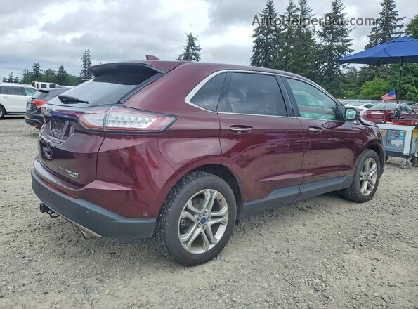 2FMPK4K97HBC12413 2017 FORD EDGE Maroon Tył prawy