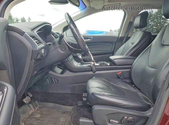 2FMPK4K97HBC12413 2017 FORD EDGE Maroon Widok wnętrza z przodu