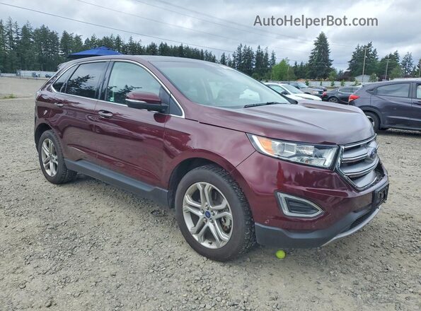 2FMPK4K97HBC12413 2017 FORD EDGE Maroon Przód prawy