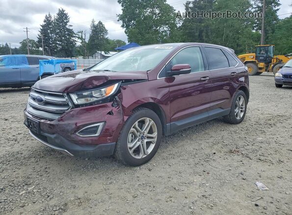 2FMPK4K97HBC12413 2017 FORD EDGE Maroon Przód lewy