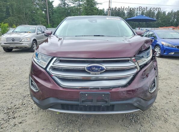 2FMPK4K97HBC12413 2017 FORD EDGE Maroon Widok z przodu