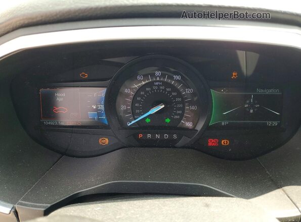 2FMPK4K97JBB86160 2018 FORD EDGE Черный Вид щитка приборов