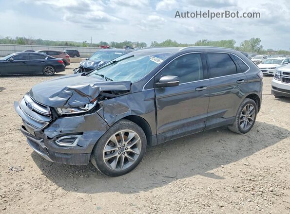 2FMPK4K97JBB86160 2018 FORD EDGE Черный Передняя левая четверть