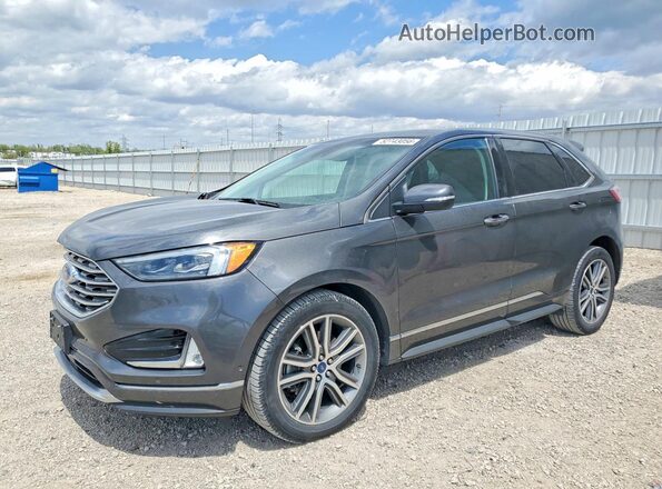 2FMPK4K97KBB86192 2019 FORD EDGE Серый Передняя левая четверть