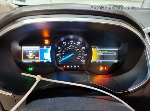 2FMPK4K97KBC64311 2019 FORD EDGE Gray Widok zestawu wskaźników