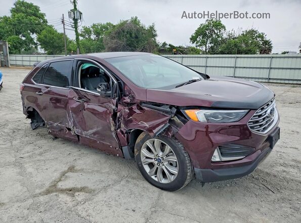 2FMPK4K97NBA68339 2022 FORD EDGE Фиолетовый Передняя правая четверть