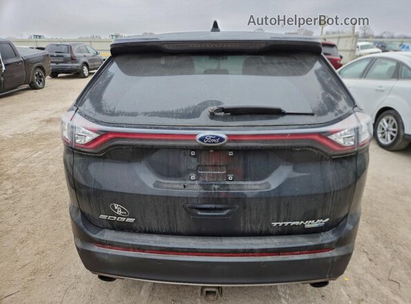 2FMPK4K98GBB85351 2016 FORD EDGE Черный Вид сзади