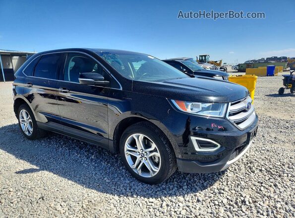 2FMPK4K98HBB12157 2017 FORD EDGE Черный Передняя правая четверть