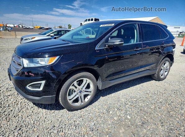 2FMPK4K98HBB12157 2017 FORD EDGE Черный Передняя левая четверть