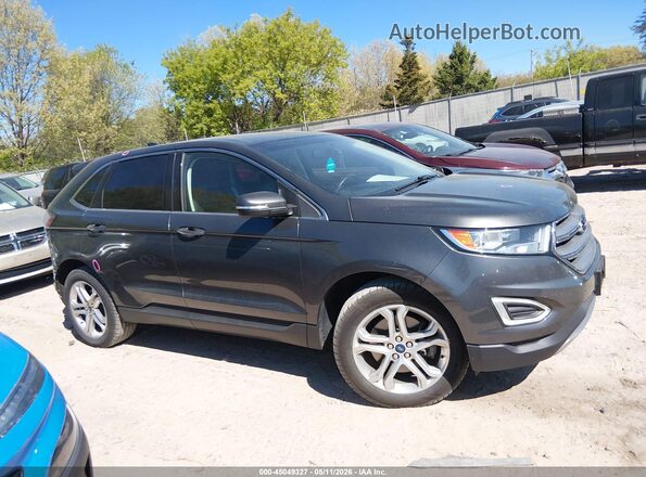2FMPK4K98JBB20703 2018 FORD EDGE Gray Widok wnętrza z tyłu