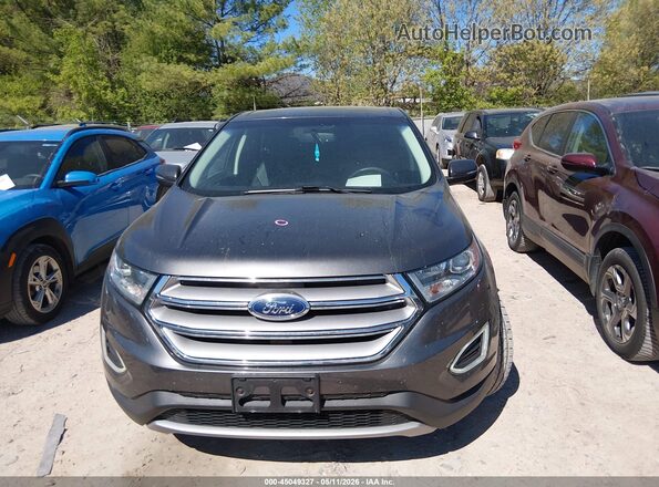 2FMPK4K98JBB20703 2018 FORD EDGE Gray Widok zestawu wskaźników