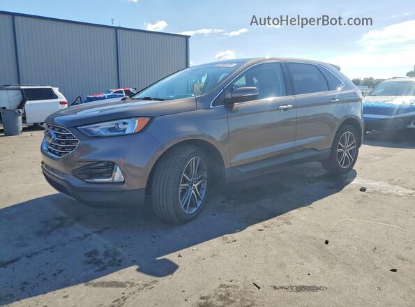 2FMPK4K98KBB67232 2019 FORD EDGE Brown Przód lewy