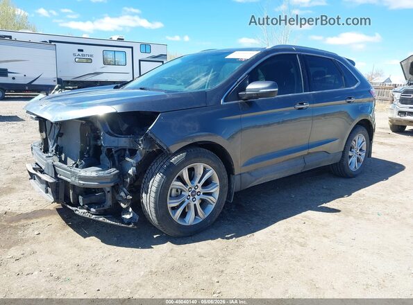 2FMPK4K99KBB56210 2019 FORD EDGE Серый Передняя левая четверть