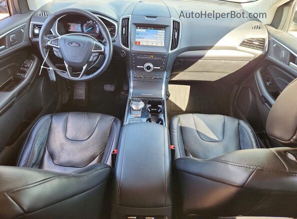 2FMPK4K99KBC16518 2019 FORD EDGE Серый Вид панели приборов