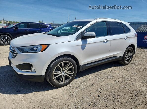 2FMPK4K99KBC62401 2019 FORD EDGE White Vista tres cuartos delantera izquierda