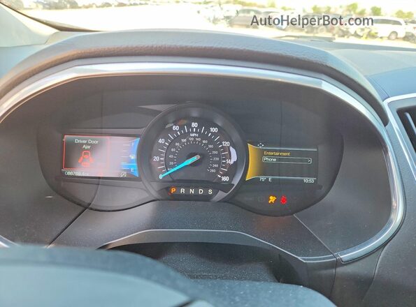 2FMPK4K99KBC62401 2019 FORD EDGE White Vista del cuadro de instrumentos