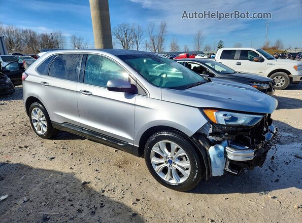 2FMPK4K99NBA32121 2022 FORD EDGE Серебряный Передняя правая четверть