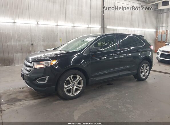 2FMPK4K9XJBB43285 2018 FORD EDGE Черный Передняя левая четверть