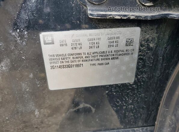2G1145S33G9118971 2016 CHEVROLET IMPALA Черный Вид подкапотного пространства