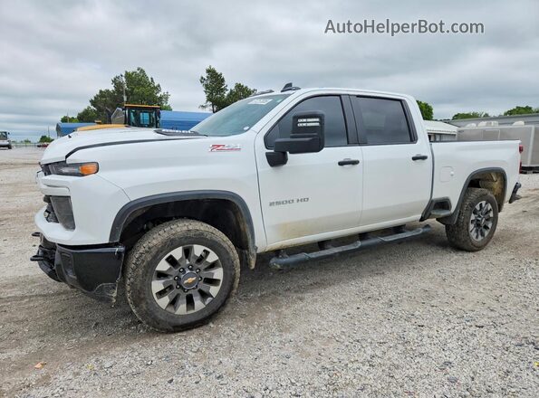 2GC4KME76S1107957 2025 CHEVROLET SILVERADO Белый Передняя левая четверть