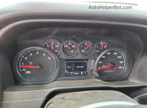 2GC4YME79P1718412 2023 CHEVROLET SILVERADO Белый Вид щитка приборов