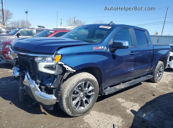 2GCUDDED1P1127461 2023 CHEVROLET SILVERADO Blue წინა მარცხენა ხედი სამი მეოთხედიდან