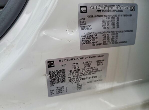 2GCUDDED9P1148381 2023 CHEVROLET SILVERADO White Вид підкапотного простору