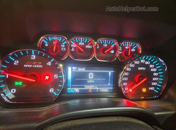 2GCVKPEC3K1100614 2019 CHEVROLET SILVERADO Brown Widok zestawu wskaźników