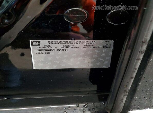 2GEXG6U35H9550241 2017 CADILLAC XTS Черный Вид наклейки с VIN-кодом