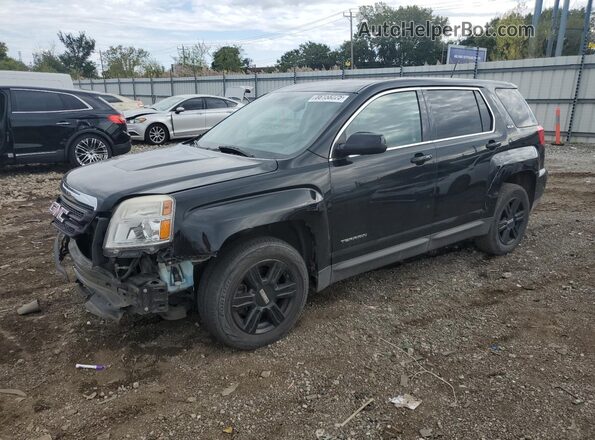 2GKALMEK0G6102630 2016 GMC TERRAIN Черный Передняя левая четверть