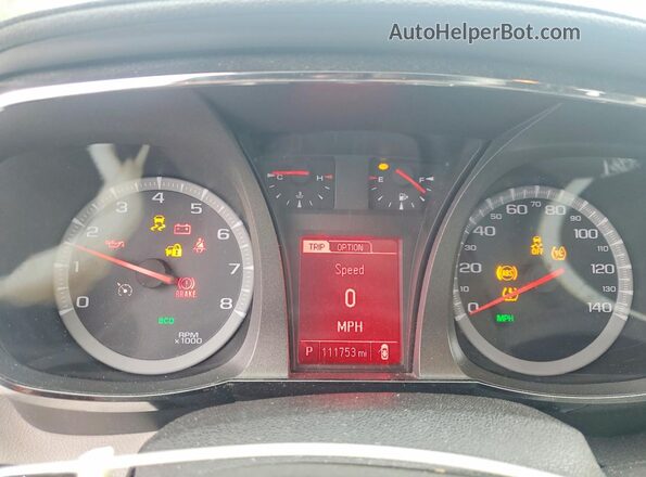 2GKALMEK1G6143414 2016 GMC TERRAIN Белый Вид щитка приборов