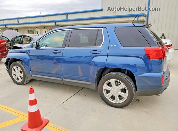 2GKALMEK1H6145472 2017 GMC TERRAIN Синий Задняя левая четверть