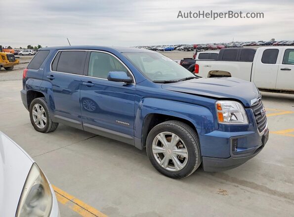 2GKALMEK1H6145472 2017 GMC TERRAIN Синий Передняя правая четверть