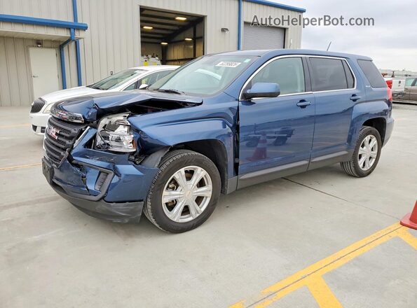 2GKALMEK1H6145472 2017 GMC TERRAIN Синий Передняя левая четверть