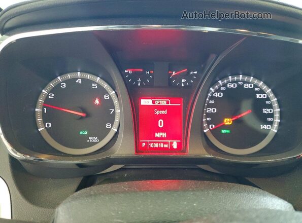 2GKALMEK1H6332646 2017 GMC TERRAIN Белый Вид щитка приборов