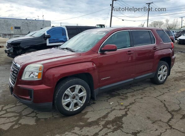 2GKALMEK8H6250591 2017 GMC TERRAIN Burgundy Przód lewy