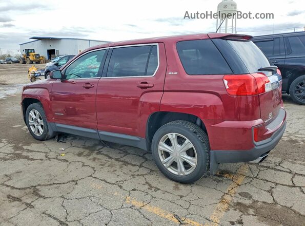2GKALMEK8H6250591 2017 GMC TERRAIN Burgundy Tył lewy
