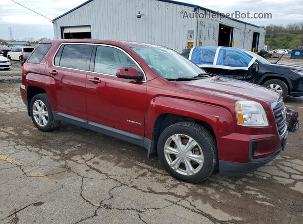 2GKALMEK8H6250591 2017 GMC TERRAIN Burgundy Przód prawy