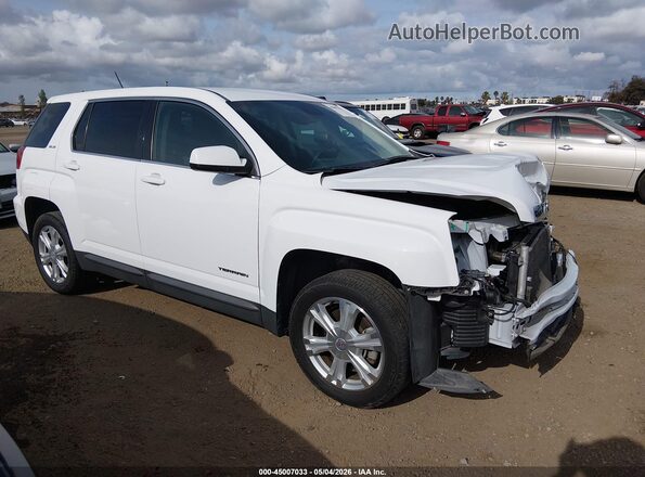 2GKALMEKXH6153375 2017 GMC TERRAIN Белый Передняя правая четверть