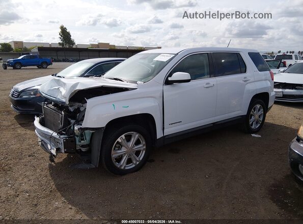2GKALMEKXH6153375 2017 GMC TERRAIN Белый Передняя левая четверть