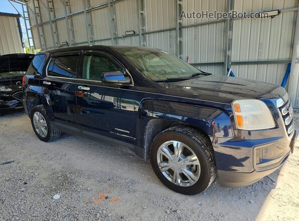 2GKALMEKXH6341054 2017 GMC TERRAIN Синий Передняя правая четверть