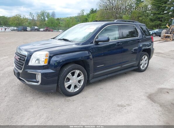2GKALNEK8H6340975 2017 GMC TERRAIN Синий Передняя левая четверть